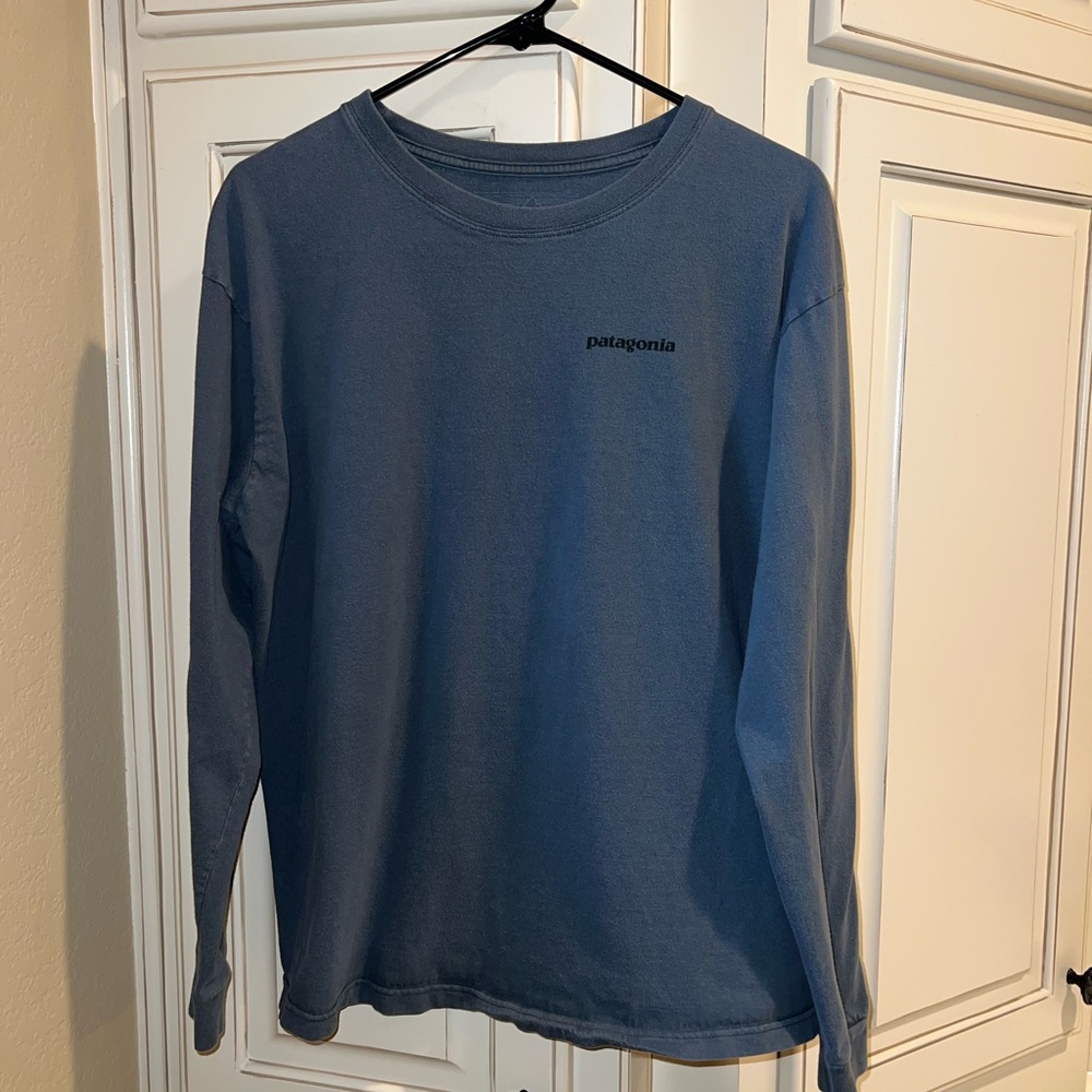 Patagonia Men's Blue/Gray Long Sleeve Shirt